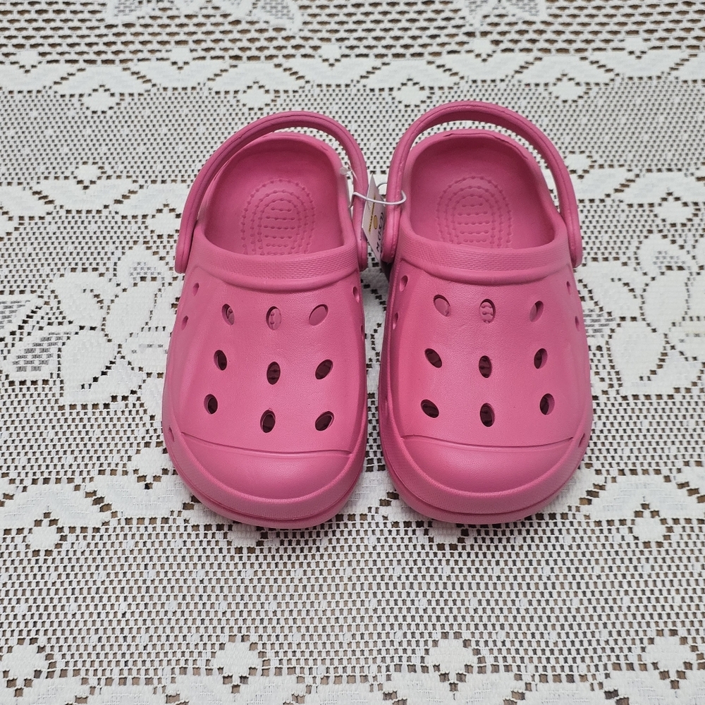 NWT Girl's Pink Clog M 13 / 1 Shoes Casual Summer Garden Clogs Retro Slip On  - Picture 6 of 7